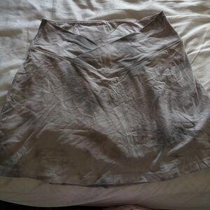 Pink Victorias Secret Gray White V-Waist A-Line Skirt Pant Pocket Size XL Used